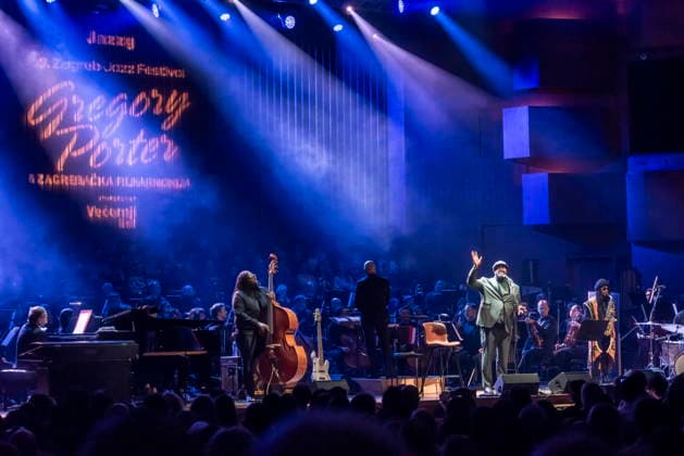 Croatia, Zagreb, 230126. Trg Stjepana Radica. Gregory Porter and the Zagreb Philharmonic Orchestra, as part of the 17th JazzZg festival, held a concert at the Vatroslav Lisinski Concert Hall. Photo: Darko Tomas CROPIX Copyright: xxDarkoxTomasx porter26-230126