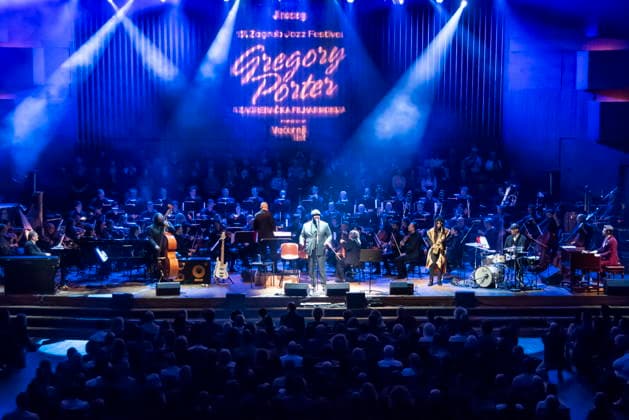 Croatia, Zagreb, 230126. Trg Stjepana Radica. Gregory Porter and the Zagreb Philharmonic Orchestra, as part of the 17th JazzZg festival, held a concert at the Vatroslav Lisinski Concert Hall. Photo: Darko Tomas CROPIX Copyright: xxDarkoxTomasx porter40-230126
