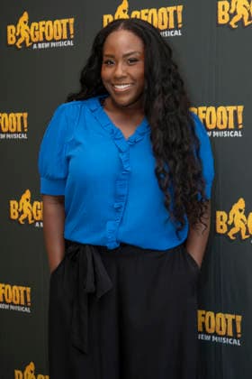 January 23, 2026, New York, New York, USA: CRYSTAL LUCAS-PERRY poses for photos at Manhattan Theatre Club Studios to promote the debut of the upcoming show Bigfoot! at theÃ‚ New York City Center Stage I in New York. 23 January 2026 New York USA - ZUMAa265 20260123_zep_a265_031 Copyright: xEricxAcquayex