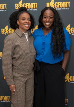 January 23, 2026, New York, New York, USA: AMBER RUFFIN and CRYSTAL LUCAS-PERRY pose for photos at Manhattan Theatre Club Studios to promote the debut of the upcoming show Bigfoot! at theÃ‚ New York City Center Stage I in New York. 23 January 2026 New York USA - ZUMAa265 20260123_zep_a265_033 Copyright: xEricxAcquayex