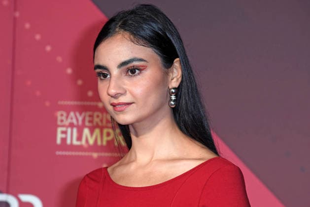Bayan Layla at the arrival for the AWARD OF THE BAYERIAN FILM PRIZE 2025 at the Prinzregententheater in Munich on 23 01 2026