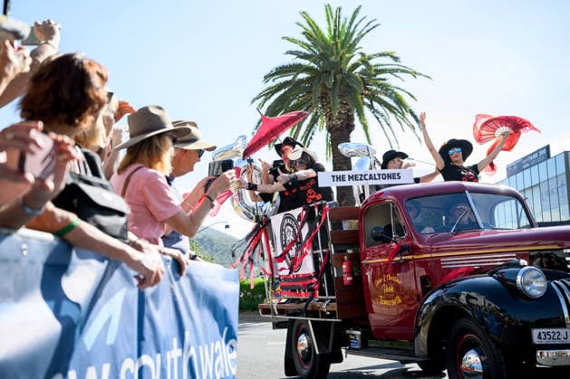 TAMWORTH COUNTRY MUSIC FESTIVAL, The Mezcaltones take part in the artist parade during the 54th Tamworth Country Music Festival in Tamworth, NSW, Saturday, January 24, 2026. ( NO ARCHIVING TAMWORTH NEW SOUTH WALES AUSTRALIA  Copyright: xBIANCAxDExMARCHIx 20260124141817398270