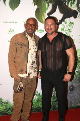 Jungle Party 2026 for the TV launch by Julian F M Stoeckel Berlin, 23 01 2026 Pierre Sanoussi Bliss with friend at the Jungle Party 2026 by Julian F M Stoeckel at the Hotel JW Marriott in Berlin Berlin Copyright: xMatthiasxGränzdörferx