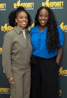 January 23, 2026, New York, Ny, United States: Amber Ruffin and Crystal Lucas-Perry attend the new Off-Broadway musical Bigfoot! . Held at the Manhattan Theatre Club Rehearsal Studios in New York. Zuma Press January 23, 2026. New York United States - ZUMAp281 20260123_zea_p281_034 Copyright: xPhotoxImagexPressx