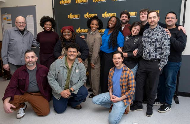 January 23, 2026, New York, Ny, United States: David Schmoll, Kevin Sciretta, Kala Ross, Jade Jones, Jake Letts, Crystal Lucas-Perry, Mike Millan, Jason Tam, Amber Ruffin, Katerina McCrimmon, Grey Henson and Danny Mefford attend the new Off-Broadway musical Bigfoot! . Held at the Manhattan Theatre Club Rehearsal Studios in New York. Zuma Press January 23, 2026. New York United States - ZUMAp281 20260123_zea_p281_040 Copyright: xPhotoxImagexPressx