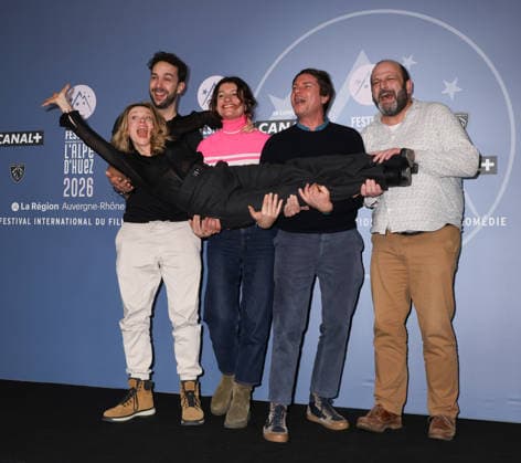 29eme Festival International du Film de Comedie de lAlpe dHuez 2026 International Alpe d Huez Comedy Film Festival Thibaud Pommier, Merryl Beaudonnet, Claire Lise Lecerf, Tanneguy O Meara et Benjamin Arba 452458 2026 01 23 Alpe dHuez France  Copyright: xIsabellexVautierx xStarfacex STAR_452458_031