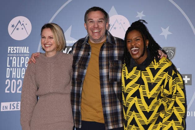 29eme Festival International du Film de Comedie de lAlpe dHuez 2026 International Alpe dHuez Comedy Film Festival Tiphaine Daviot, Wilfried Meance et Fadily Camara 452458 2026 01 23 Alpe dHuez France  Copyright: xIsabellexVautierx xStarfacex STAR_452458_079
