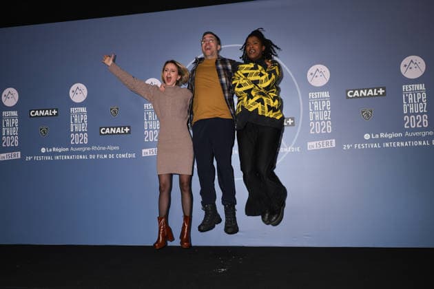 29eme Festival International du Film de Comedie de lAlpe dHuez 2026 International Alpe dHuez Comedy Film Festival Tiphaine Daviot, Wilfried Meance et Fadily Camara 452458 2026 01 23 Alpe dHuez France  Copyright: xIsabellexVautierx xStarfacex STAR_452458_081