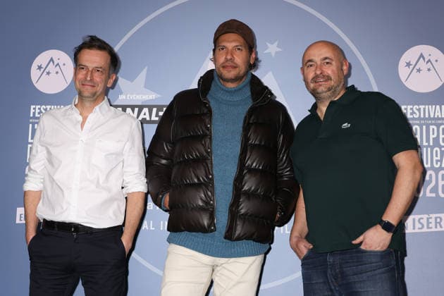29eme Festival International du Film de Comedie de lAlpe dHuez 2026 International Alpe d Huez Comedy Film Festival Bruno Lavaine, Laurent Lafitte et Nicolas Charlet 452458 2026 01 23 Alpe d Huez France  Copyright: xIsabellexVautierx xStarfacex STAR_452458_098