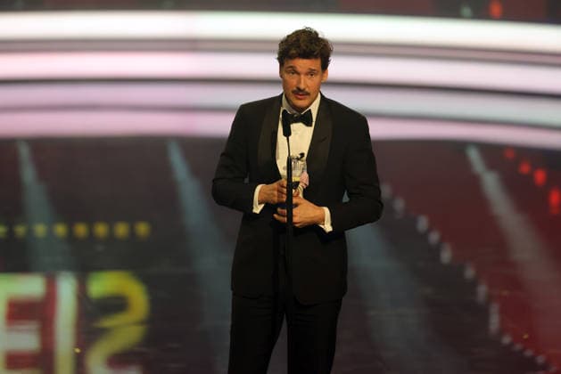 Bavarian Film Award 2025 Florian David Fitz during his acceptance speech Presentation of the 47 Bavarian Film Award on 23 01 2026 at the Prinzregententheater in Munich Bavaria, Germany The Bavarian Film Award has been presented by the Bavarian State Government since 1979 to highlight the importance of cinema as a cultural asset