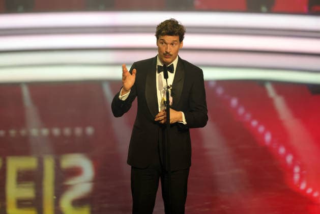 Bavarian Film Award 2025 Florian David Fitz during his acceptance speech Presentation of the 47 Bavarian Film Award on 23 01 2026 at the Prinzregententheater in Munich Bavaria, Germany The Bavarian Film Award has been presented by the Bavarian State Government since 1979 to highlight the importance of cinema as a cultural asset