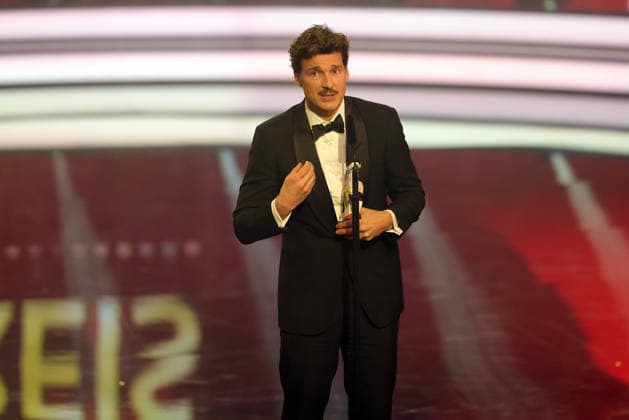 Bavarian Film Award 2025 Florian David Fitz during his acceptance speech Presentation of the 47 Bavarian Film Award on 23 01 2026 at the Prinzregententheater in Munich Bavaria, Germany The Bavarian Film Award has been presented by the Bavarian State Government since 1979 to highlight the importance of cinema as a cultural asset