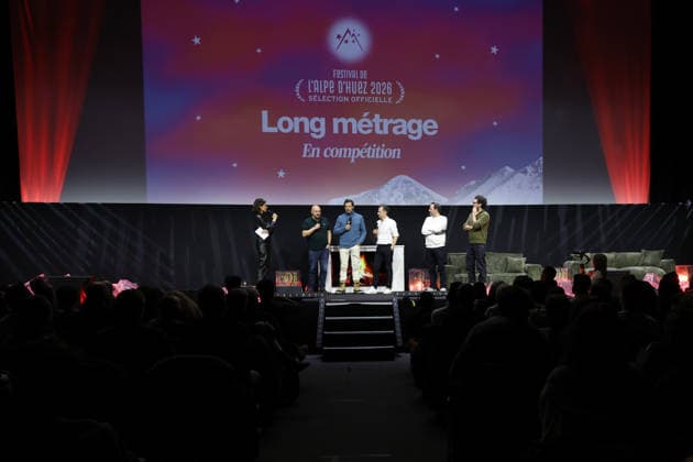 29eme Festival International du Film de Comedie de lAlpe dHuez 2026 International Alpe d Huez Comedy Film Festival Laurie Cholewa, Nicolas Charlet, Laurent Lafitte et Bruno Lavaine 452458 2026 01 23 Alpe d Huez France  Copyright: xIsabellexVautierx xStarfacex STAR_452458_104