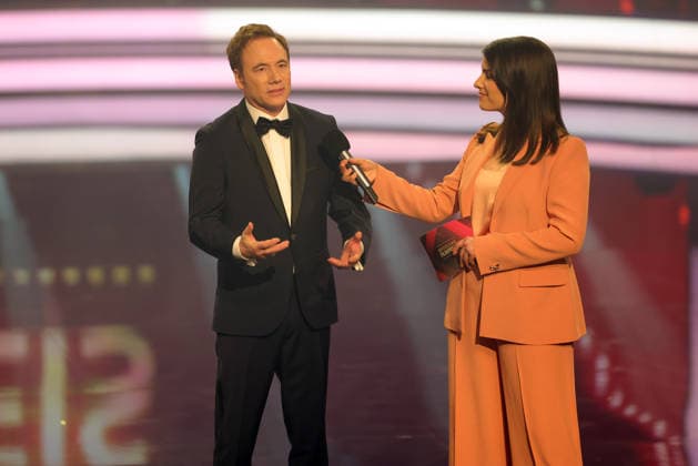 Bavarian Film Award 2025 Michael Bully Herbig with presenter Sandra Riess Presentation of the 47 Bavarian Film Award on 23 01 2026 at the Prinzregententheater in Munich Bavaria, Germany The Bavarian Film Award has been presented by the Bavarian State Government since 1979 to highlight the importance of cinema as a cultural asset