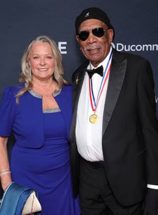 23 January 2026 - Los Angeles, California -Linda Keena, Morgan Freeman. The 23rd Annual Living Legends Of Aviation Awards held at The Beverly Hilton l in Los Angeles. Los Angeles USA - ZUMAa123 20260123_zaa_a123_087 Copyright: xADx