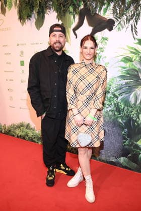 23 01 2026, Felix von Jascherhoff and Franziska Dilger on Ich bin ein Star Ð Holt mich hier raus , Julian F M Stoeckel invites you to the legendary jungle party, JW Marriott Hotel, Berlin, Berlin Germany, Germany
