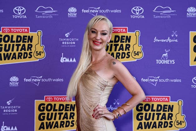 TAMWORTH COUNTRY MUSIC FESTIVAL, Kylie Whitney arrives at the Golden Guitar Awards during the 54th Tamworth Country Music Festival in Tamworth, NSW, Saturday, January 24, 2026. ( NO ARCHIVING TAMWORTH NEW SOUTH WALES AUSTRALIA  Copyright: xBIANCAxDExMARCHIx 20260124161303770629