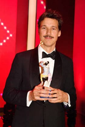 Award winner Florian David Fitz poses on stage at the Bavarian Film Awards 2026 at Prinzregententheater on January 23, 2026 in Munich, Germany 47th Bavarian Film Awards Bayerischer Filmpreis in Munich, Germany