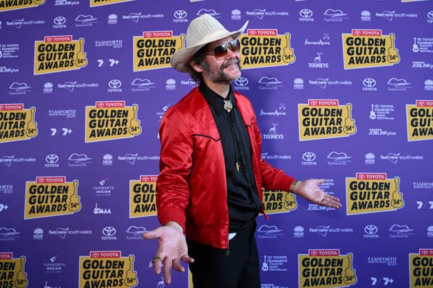TAMWORTH COUNTRY MUSIC FESTIVAL, Henry Wagons arrives at the Golden Guitar Awards during the 54th Tamworth Country Music Festival in Tamworth, NSW, Saturday, January 24, 2026. ( NO ARCHIVING TAMWORTH NEW SOUTH WALES AUSTRALIA  Copyright: xBIANCAxDExMARCHIx 20260124137259004364