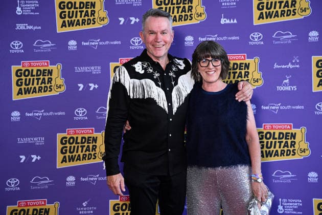 TAMWORTH COUNTRY MUSIC FESTIVAL, Colin Buchanan (left) arrives at the Golden Guitar Awards during the 54th Tamworth Country Music Festival in Tamworth, NSW, Saturday, January 24, 2026. ( NO ARCHIVING TAMWORTH NEW SOUTH WALES AUSTRALIA  Copyright: xBIANCAxDExMARCHIx 20260124192238747591