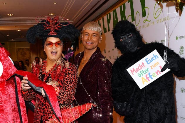 Julian Stoeckel and Marcell Damaschke at the TV launch of the new season of Ich bin ein Star Holt mich hier raus invites entertainer and presenter Julian F M Stoeckel to the legendary jungle party in Berlin on Friday, January 23, 2026 on 23 01 2026