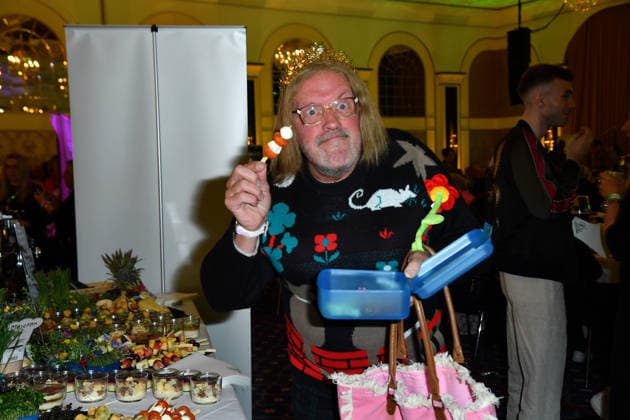 Hans Werner Olm at the TV launch of the new season of Ich bin ein Star Holt mich hier raus invites entertainer and presenter Julian F M Stoeckel to the legendary jungle party in Berlin on Friday, January 23, 2026 on 23 01 2026