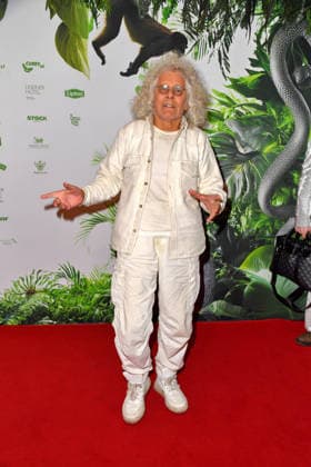 Rainer Langhans at the TV launch of the new season of Ich bin ein Star Holt mich hier raus invites entertainer and presenter Julian F M Stoeckel to the legendary jungle party in Berlin on Friday, January 23, 2026 on 23 01 2026