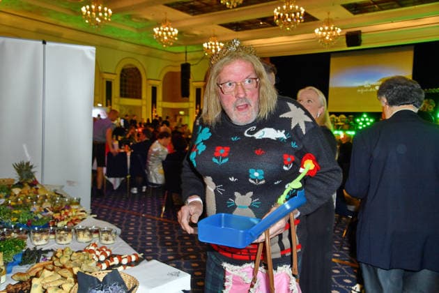 Hans Werner Olm at the TV launch of the new season of Ich bin ein Star Holt mich hier raus invites entertainer and presenter Julian F M Stoeckel to the legendary jungle party in Berlin on Friday, January 23, 2026 on 23 01 2026