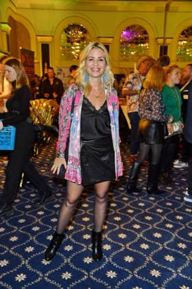 Susan Sideropoulus at the TV launch of the new season of Ich bin ein Star Holt mich hier raus invites entertainer and presenter Julian F M Stoeckel to the legendary jungle party in Berlin on Friday, January 23, 2026 on 23 01 2026