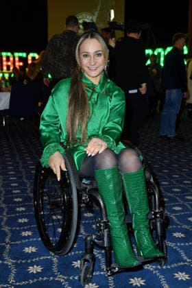 Kristina Vogel at the TV launch of the new season of Ich bin ein Star Holt mich hier raus invites entertainer and presenter Julian F M Stoeckel to the legendary jungle party in Berlin on Friday, January 23, 2026 on 23 01 2026