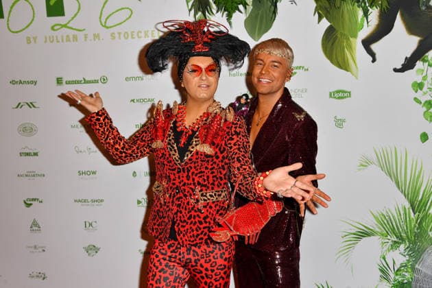 Julian Stoeckel and Marcell Damaschke at the TV launch of the new season of Ich bin ein Star Holt mich hier raus invites entertainer and presenter Julian F M Stoeckel to the legendary jungle party in Berlin on Friday, January 23, 2026 on 23 01 2026