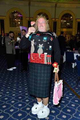 Hans Werner Olm at the TV launch of the new season of Ich bin ein Star Holt mich hier raus invites entertainer and presenter Julian F M Stoeckel to the legendary jungle party in Berlin on Friday, January 23, 2026 on 23 01 2026