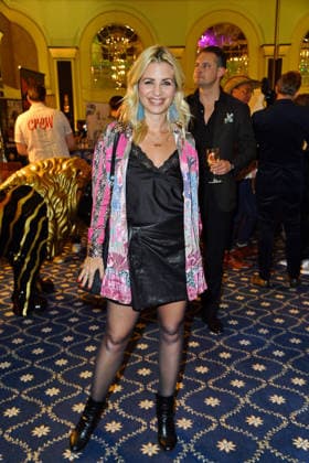 Susan Sideropoulus at the TV launch of the new season of Ich bin ein Star Holt mich hier raus invites entertainer and presenter Julian F M Stoeckel to the legendary jungle party in Berlin on Friday, January 23, 2026 on 23 01 2026
