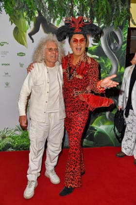 Rainer Langhans at the TV launch of the new season of Ich bin ein Star Holt mich hier raus invites entertainer and presenter Julian F M Stoeckel to the legendary jungle party in Berlin on Friday, January 23, 2026 on 23 01 2026