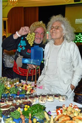 Hans Werner Olm and Rainer Langhans at the TV launch of the new season of Ich bin ein Star Holt mich hier raus invites entertainer and presenter Julian F M Stoeckel to the legendary jungle party in Berlin on Friday, January 23, 2026 on January 23, 2026