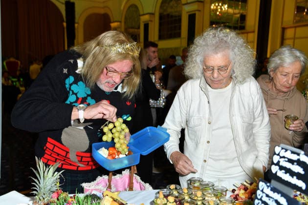 Hans Werner Olm and Rainer Langhans at the TV launch of the new season of Ich bin ein Star Holt mich hier raus invites entertainer and presenter Julian F M Stoeckel to the legendary jungle party in Berlin on Friday, January 23, 2026 on January 23, 2026