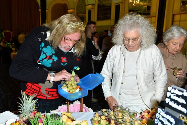 Hans Werner Olm and Rainer Langhans at the TV launch of the new season of Ich bin ein Star Holt mich hier raus invites entertainer and presenter Julian F M Stoeckel to the legendary jungle party in Berlin on Friday, January 23, 2026 on January 23, 2026