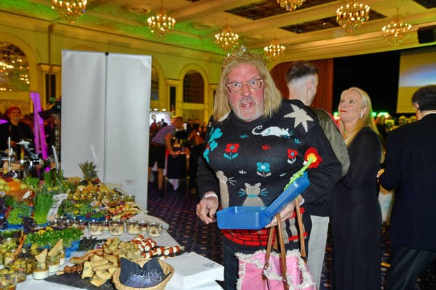Hans Werner Olm at the TV launch of the new season of Ich bin ein Star Holt mich hier raus invites entertainer and presenter Julian F M Stoeckel to the legendary jungle party in Berlin on Friday, January 23, 2026 on 23 01 2026