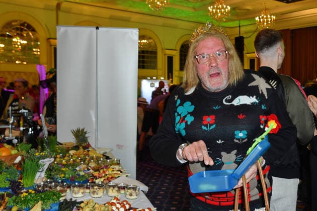 Hans Werner Olm at the TV launch of the new season of Ich bin ein Star Holt mich hier raus invites entertainer and presenter Julian F M Stoeckel to the legendary jungle party in Berlin on Friday, January 23, 2026 on 23 01 2026