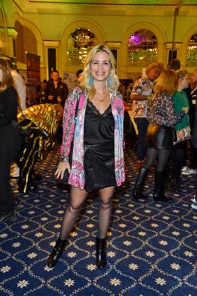 Susan Sideropoulus at the TV launch of the new season of Ich bin ein Star Holt mich hier raus invites entertainer and presenter Julian F M Stoeckel to the legendary jungle party in Berlin on Friday, January 23, 2026 on 23 01 2026