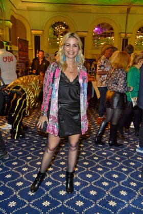 Susan Sideropoulus at the TV launch of the new season of Ich bin ein Star Holt mich hier raus invites entertainer and presenter Julian F M Stoeckel to the legendary jungle party in Berlin on Friday, January 23, 2026 on 23 01 2026