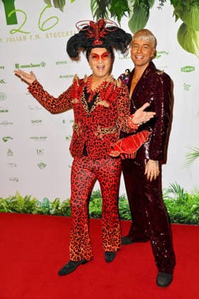 Julian F M Stoeckel and Marcell Damaschke at the jungle party for the TV launch of Ich bin ein Star Holt mich hier raus RTL on 23 01 2026 at the JW Marriott Hotel in Berlin Jungle Camp Party 2026 in Berlin