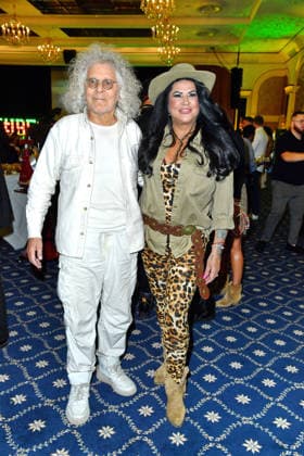 Rainer Langhans and Iris Katzenberger at the jungle party for the TV launch of Ich bin ein Star Holt mich hier raus RTL on 23 01 2026 at the JW Marriott Hotel in Berlin Jungle Camp Party 2026 in Berlin