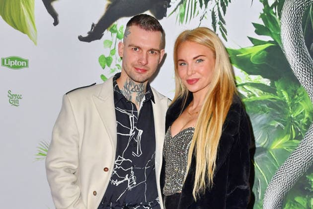 Eric Stehfest and Franziska Temme at the jungle party for the TV launch of Ich bin ein Star Holt mich hier raus RTL on 23 01 2026 at the JW Marriott Hotel in Berlin Jungle Camp Party 2026 in Berlin