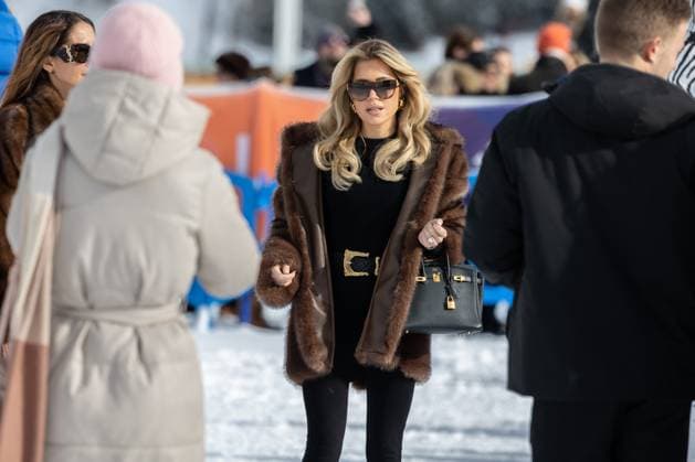 St Moritz, The Netherlands, 2026-01-24 12:29:21 January 24, 2026, St. Moritz, CH. Snow Polo World Cup St. Moritz 2026 day 2. Photo: NL Beeld David Heukers. Pictured: Sylvie Meis Credit: NL Beeld Heukers Media  Copyright: xx x