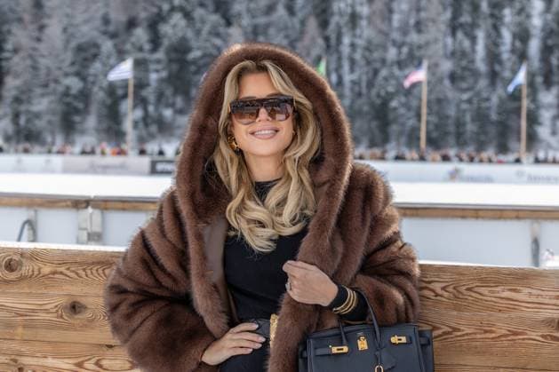 St Moritz, The Netherlands, 2026-01-24 12:32:18 January 24, 2026, St. Moritz, CH. Snow Polo World Cup St. Moritz 2026 day 2. Photo: NL Beeld David Heukers. Pictured: Sylvie Meis Credit: NL Beeld Heukers Media  Copyright: xx x
