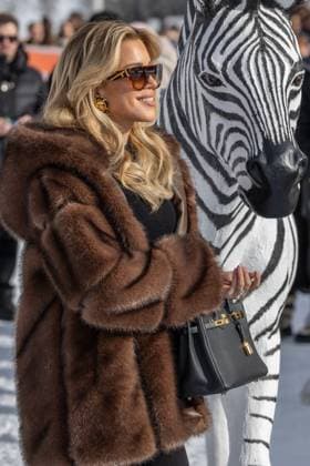 St Moritz, The Netherlands, 2026-01-24 12:34:15 January 24, 2026, St. Moritz, CH. Snow Polo World Cup St. Moritz 2026 day 2. Photo: NL Beeld David Heukers. Pictured: Sylvie Meis Credit: NL Beeld Heukers Media  Copyright: xx x