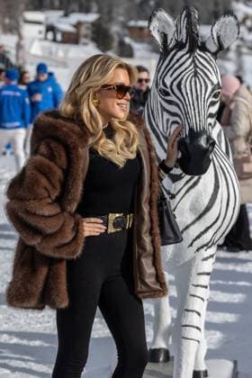 St Moritz, The Netherlands, 2026-01-24 12:34:20 January 24, 2026, St. Moritz, CH. Snow Polo World Cup St. Moritz 2026 day 2. Photo: NL Beeld David Heukers. Pictured: Sylvie Meis Credit: NL Beeld Heukers Media  Copyright: xx x