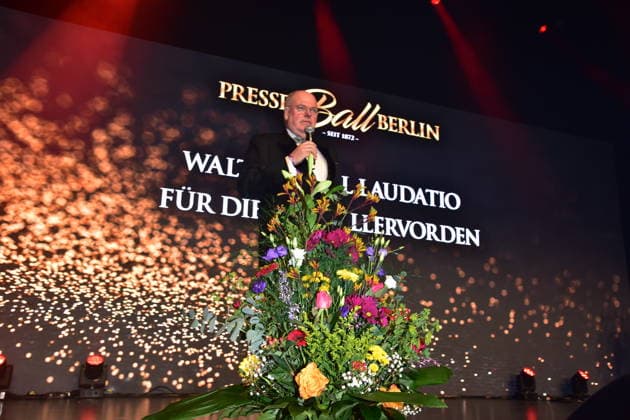 125 PresseBALLBerlin 2026 Walter Kohl received the MEIN UNGSFREIHEIT honorary award for his speech 125 PresseBALLBerlin at JW Marrott in Berlin on 24 01 2026 Photopress Mueller
