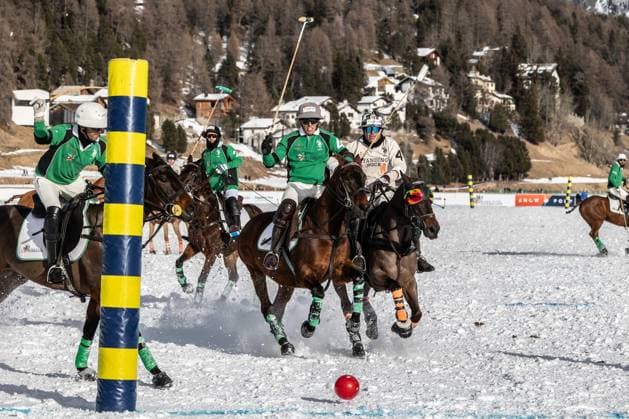 St Moritz, The Netherlands, 2026-01-24 14:55:00 24-01-2026, St Moritz, CH. Snow Polo World Cup St Moritz 2026 day 2. Photo: NL Image David Heukers. Credit: NL Beeld Heukers Media  Copyright: xx x